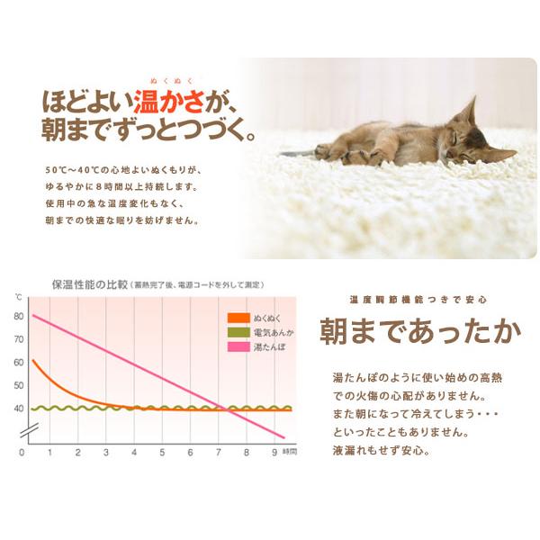 蓄熱式コードレス電気あんか「ぬくぬく」 [長時間持続で朝までしっかりあたたかい充電式あんか 電気代 月額わずか72円]_3