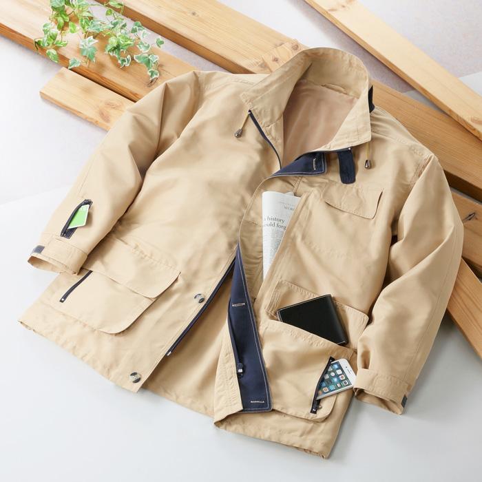 おしゃれなメンズ オールシーズンハーフコート[8ポケットトラベル