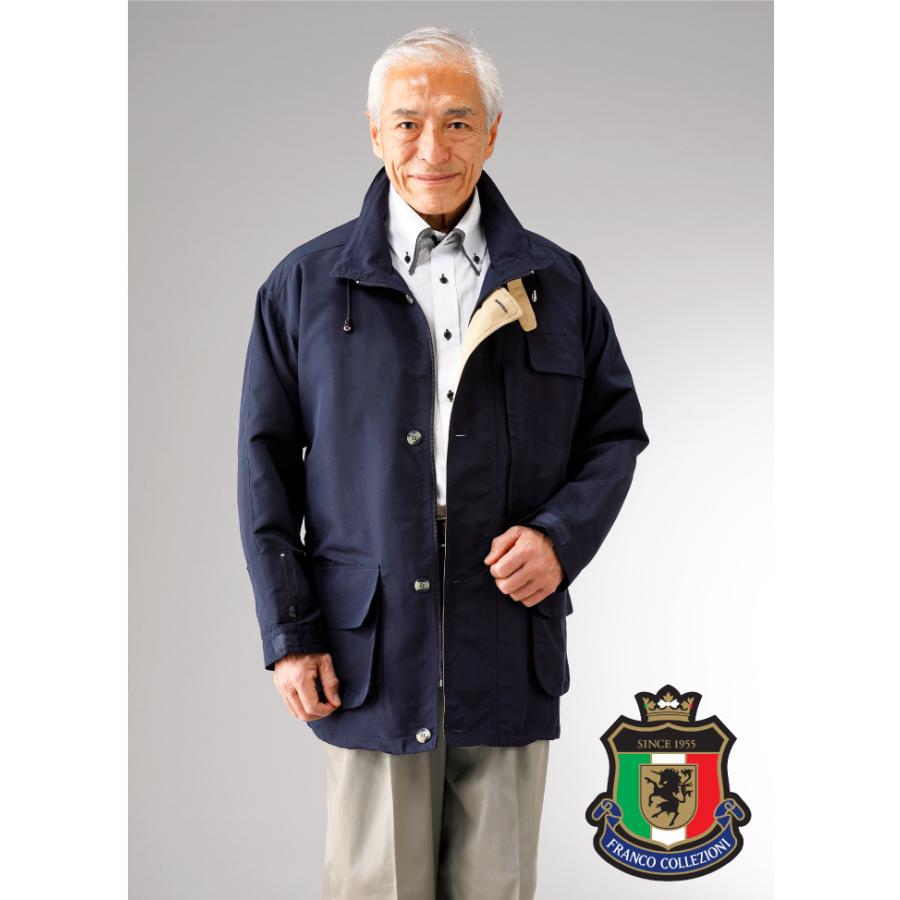 おしゃれなメンズ オールシーズンハーフコート[8ポケットトラベル