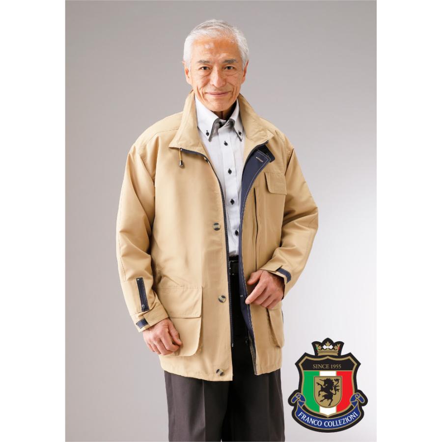 おしゃれなメンズ オールシーズンハーフコート[8ポケットトラベル