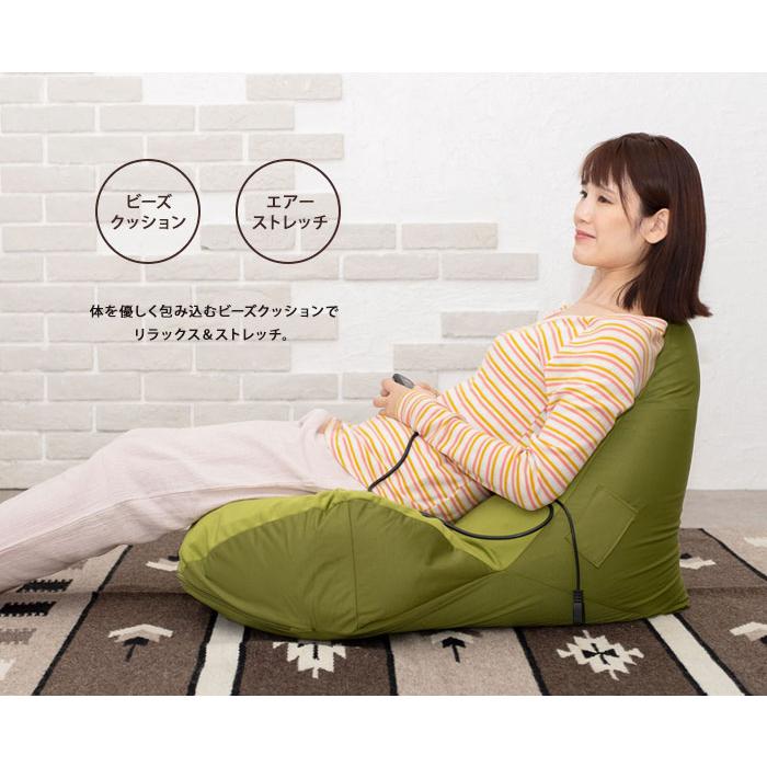 LIFE FIT ストレッチクッション Fit019 [ストレッチができるリラックスクッション 洗濯可能カバー 15分タイマー付き]の画像