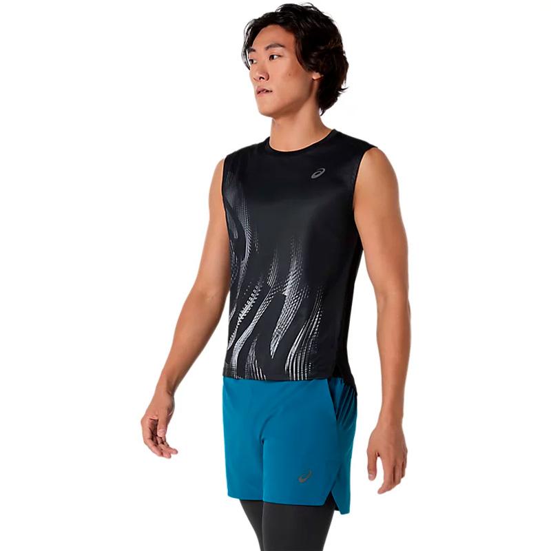 ASICS（アシックス） ランニンググラフィックスリーブレスシャツ