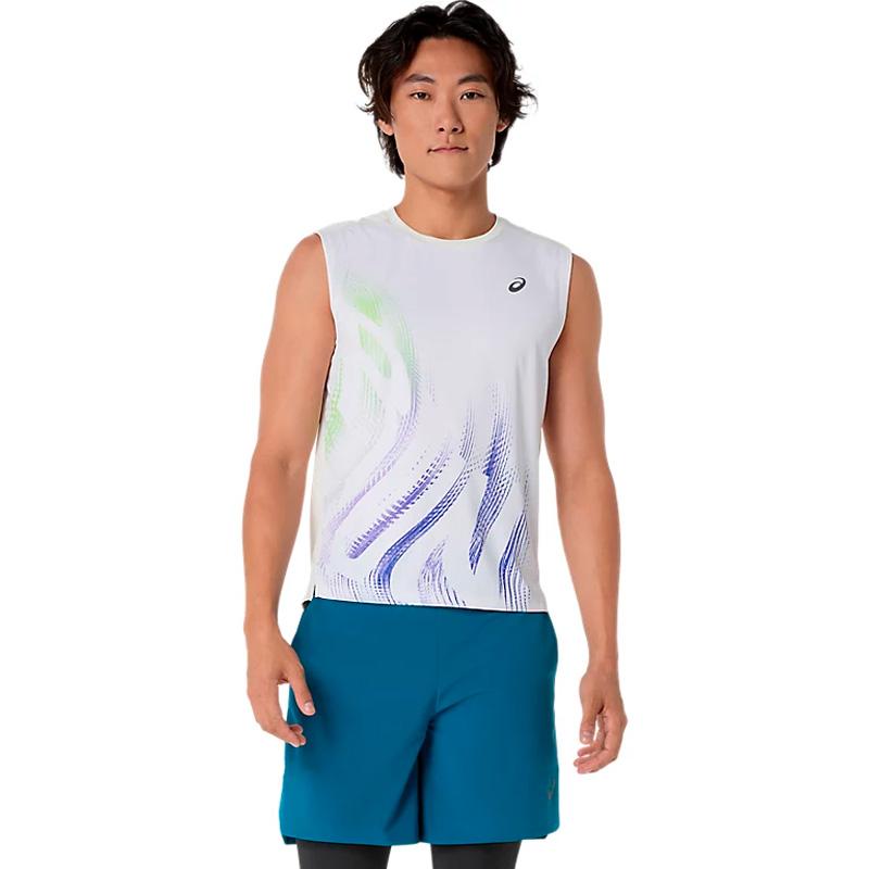 ASICS（アシックス） ランニンググラフィックスリーブレスシャツ