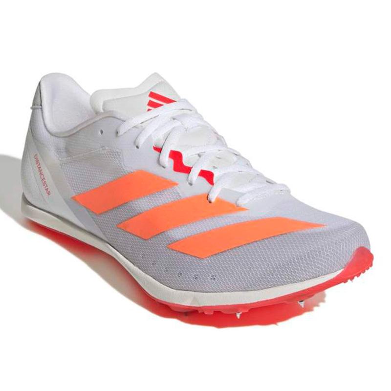 adidas ADIZERO 陸上用シャツ M ホワイト/オレンジ ADIZERO アディダス adidas アディゼロ ディスタンススター JQ0627