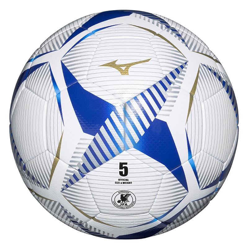 ミズノ MIZUNO サッカーボール 5号球 3個セット JFA検定球 ホワイト×ブルー P3JBSB0101 サッカー ボール メーカー取り寄せになりますの画像