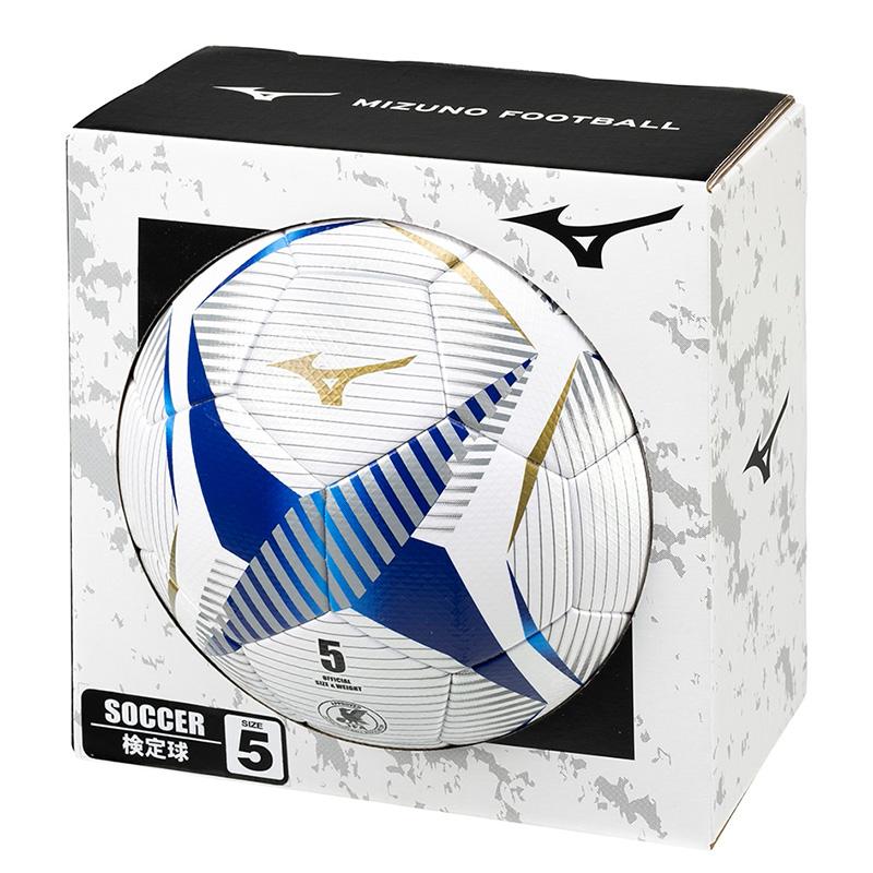 ミズノ MIZUNO サッカーボール 5号球 3個セット JFA検定球 ホワイト×ブルー P3JBSB0101 サッカー ボール メーカー取り寄せになりますの画像