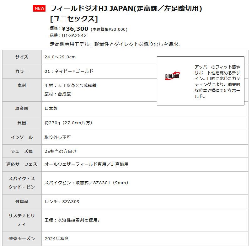 MIZUNO（ミズノ） フィールドジオ HJ JAPAN 走高跳 左足踏切用
