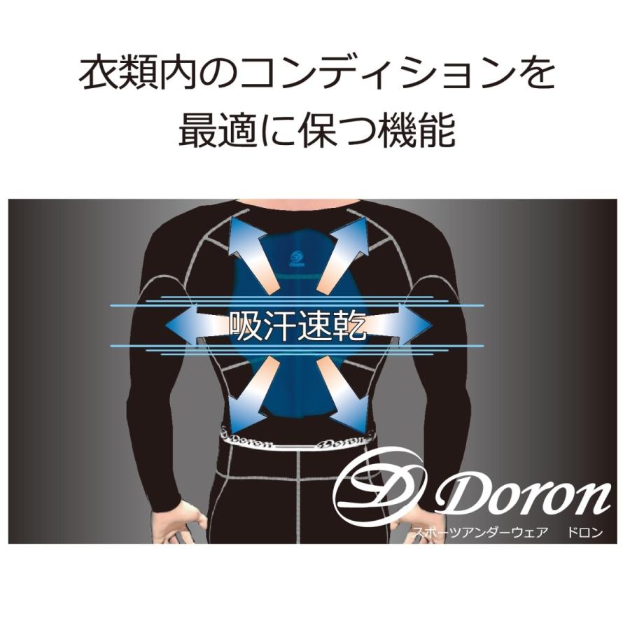 Doron（ドロン） LIGHT Men's Vネックシャツ ブラック / D3082 D3083