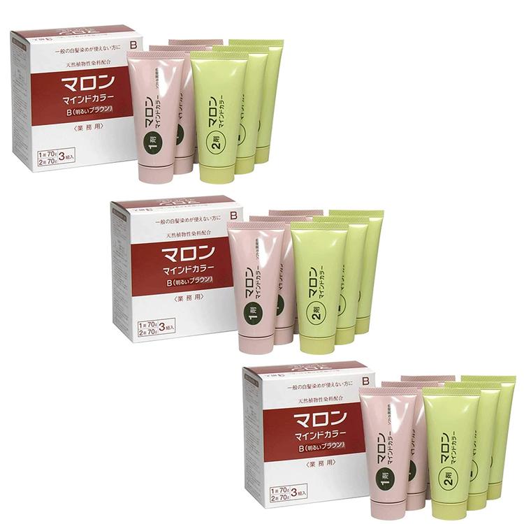 マロン 【3個セット】マロン マインドカラー B（明るいブラウン）業務