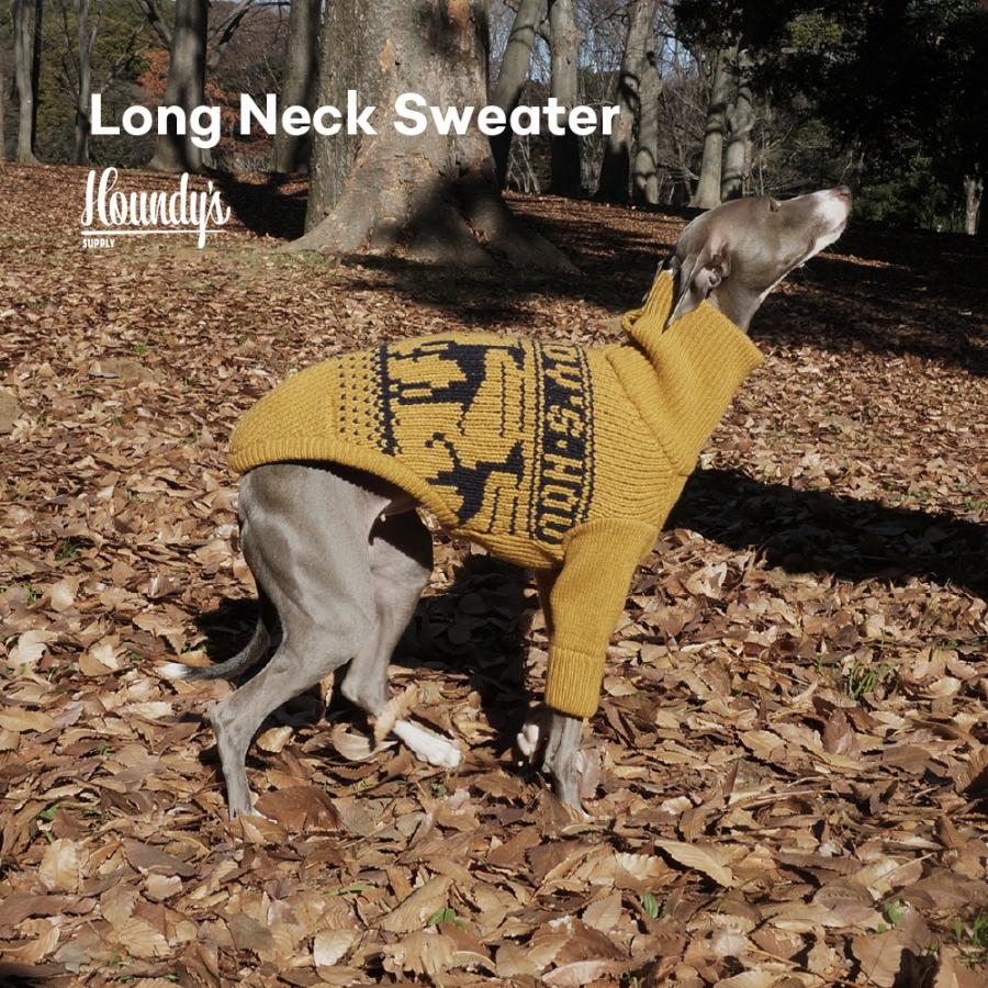 イタグレ 服 イタグレ柄セーター:マスタード×ネイビー イタリアン