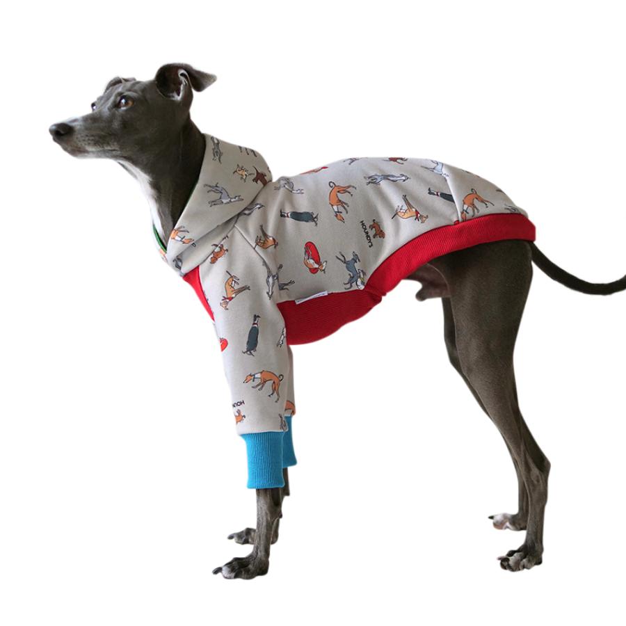 イタグレ 服 IGテキスタイルフーディー イタリアングレイハウンド