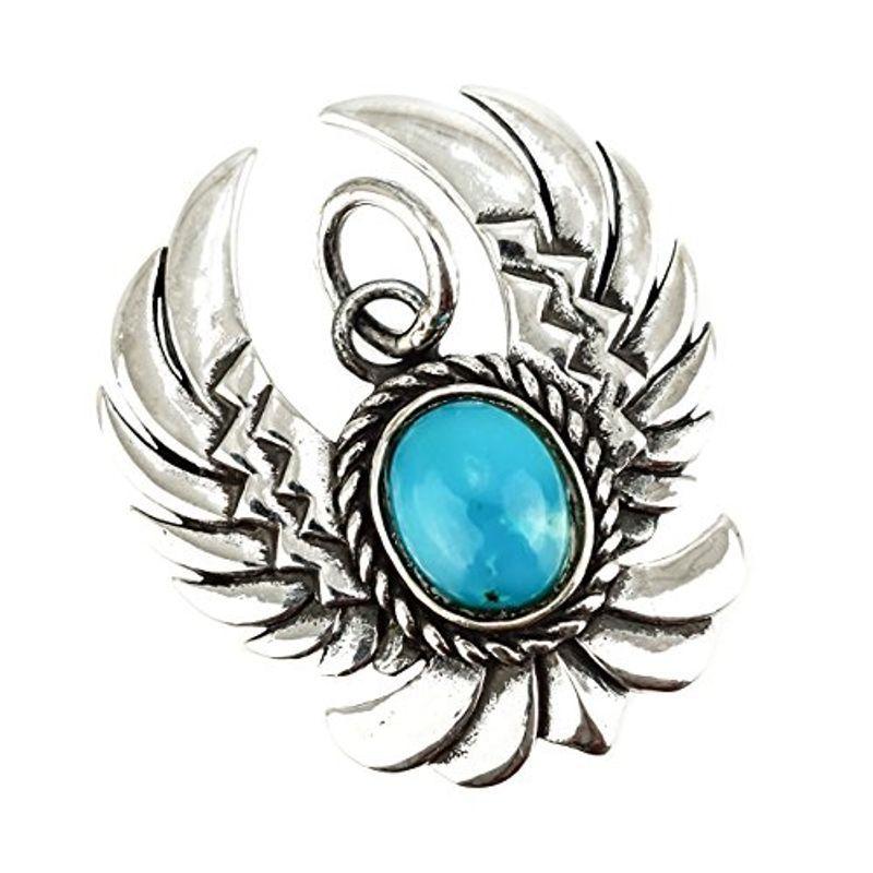 女性が喜ぶ イーグル ターコイズ シルバー925 ペンダント ターコイズ Bring Jina ジナブリング インディアンジュエリー フェザー 鷹 レディースアクセサリー Aquabarroso Com