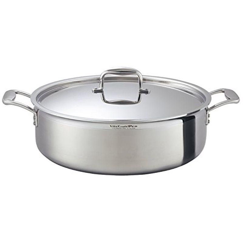 在庫整理品 ビタクラフト 両手鍋 業務用 Ih対応 ステンレス 蓋付 外輪 プロ 16 0l 40cm 0238 老舗質屋 Shirleyryan Ca