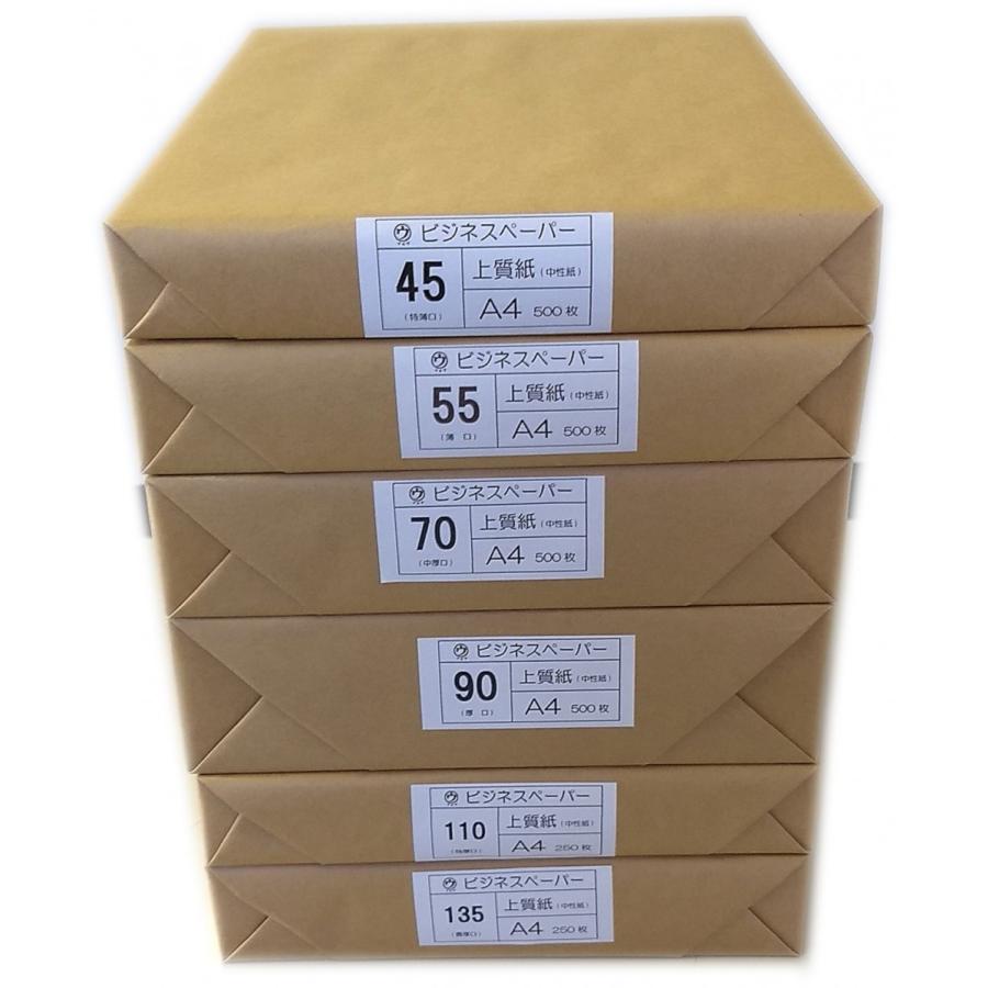 マルウ ビジネスペーパー 135Kg A4 250枚入り 2穴 30穴 上質紙/印刷 