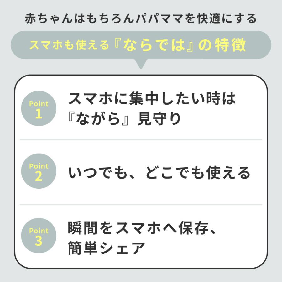 トリプルモード ベビーモニター CU-CA05 スマホでも専用モニターでもアレクサでも見れる ベビーカメラ 見守りカメラの画像
