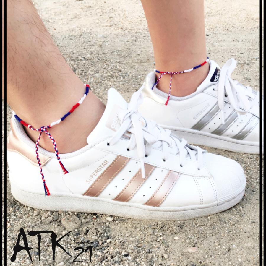 ペア カップル ミサンガ Missanga アンクレット メンズ レディース お守り ミックスカラー コードアンクレット Amp Atk21 通販 Yahoo ショッピング