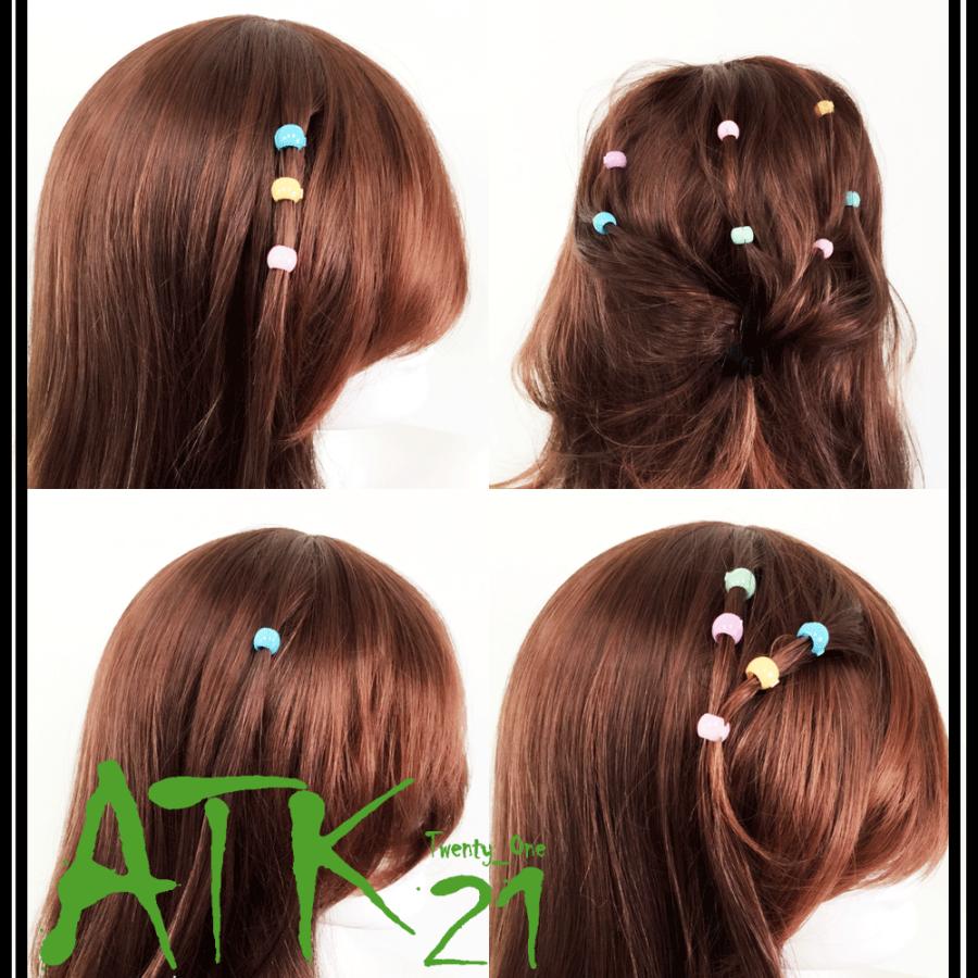 カラーボール ミニヘアクリップ プチクリップ ミニバンス プチバンス