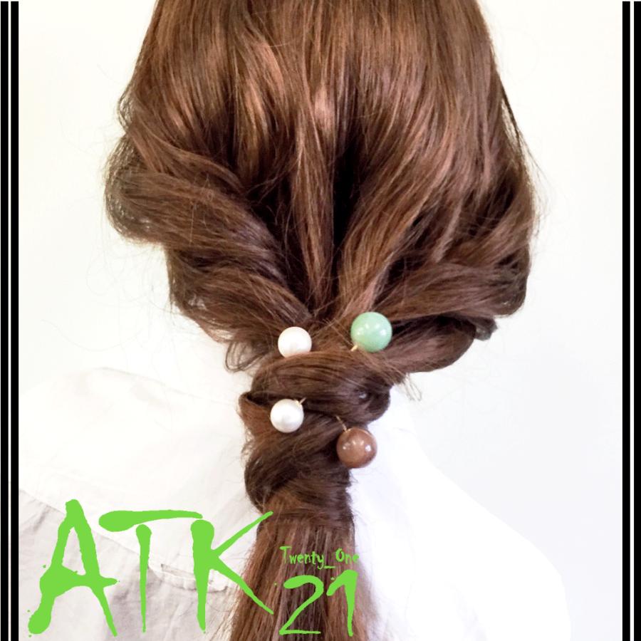 ヘアバトン マーブルカラー パール さすだけ簡単ヘアアクセ ヘアアレンジ ハーフアップ アップヘア レディース ヘアアクセサリー Hbn Atk21 通販 Yahoo ショッピング