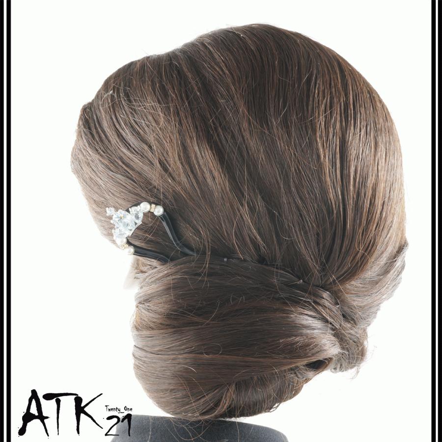 春の新作 ティアラ ハート U字簪 かんざし 夜会巻き 浴衣 着物 コーム 髪飾り ヘアアレンジ レディース ヘアアクセサリー