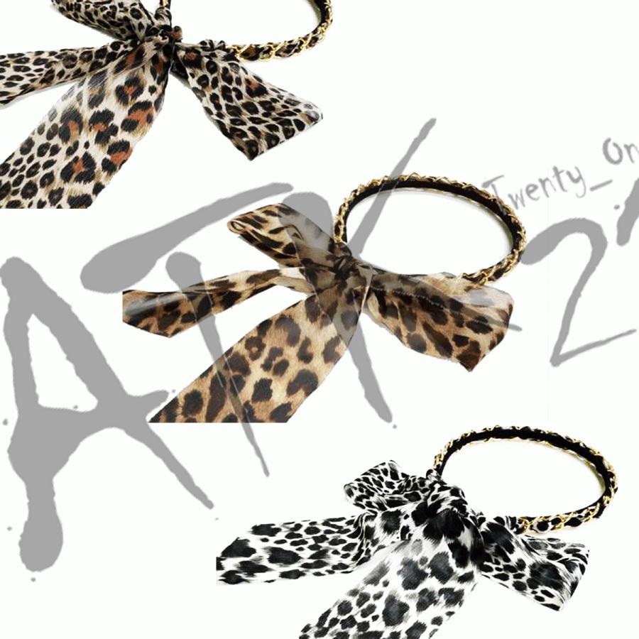 レオパード ヒョウ柄 スカーフ付きカチューシャ Hk Atk21 通販 Yahoo ショッピング