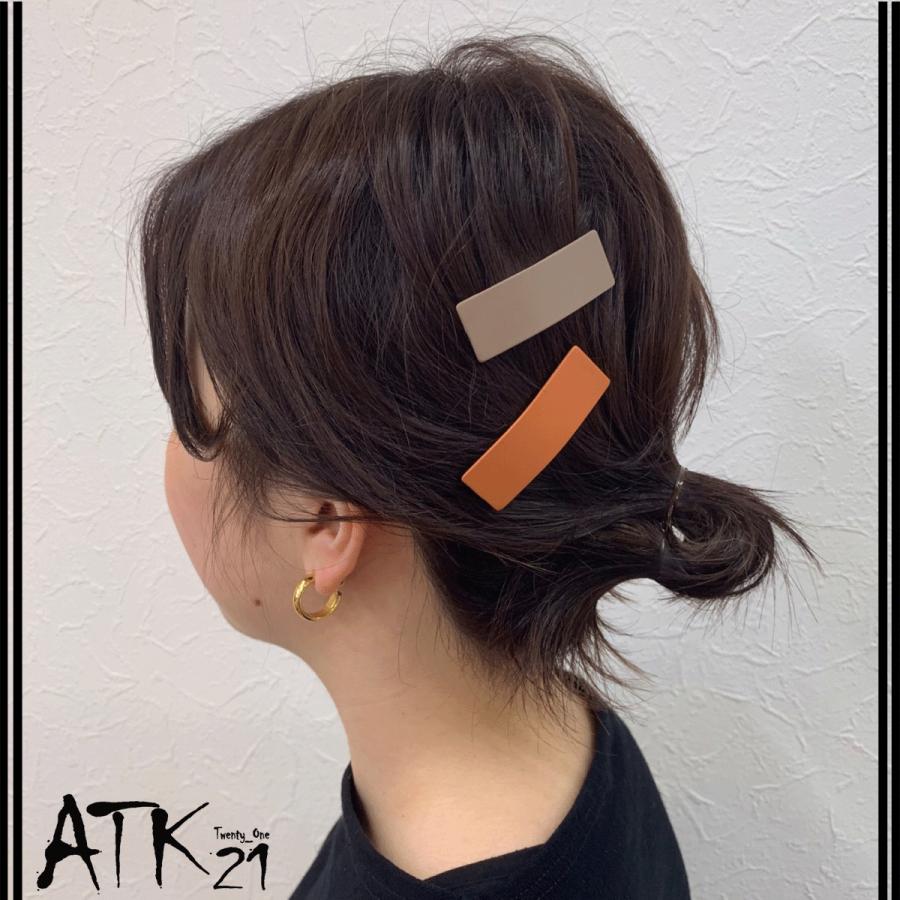 マットカラー スクエア パッチンピン パッチン留め 人気 可愛い 髪留め へアクリップ レディース ヘアアクセサリー Hpps Atk21 通販 Yahoo ショッピング