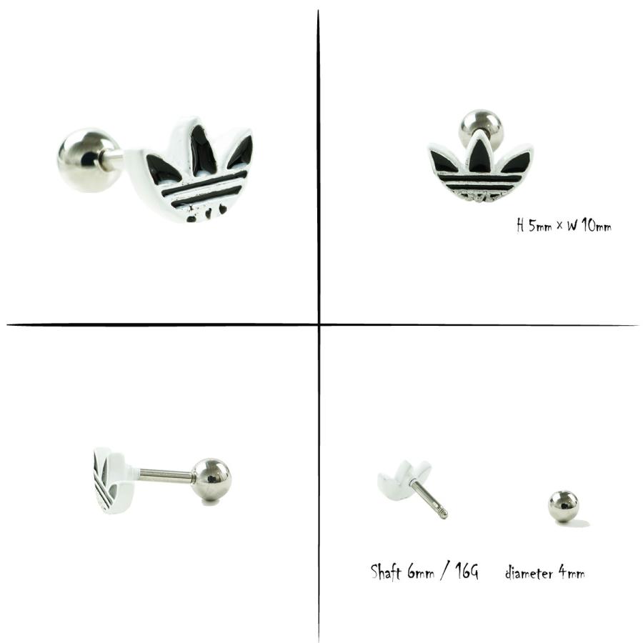片耳用 1個売り Adidas アディダス モチーフボディピアス ステンレス 16g サージカルステンレス316l メンズ レディース ユニセックス アクセサリー Mbs02 Atk21 通販 Yahoo ショッピング