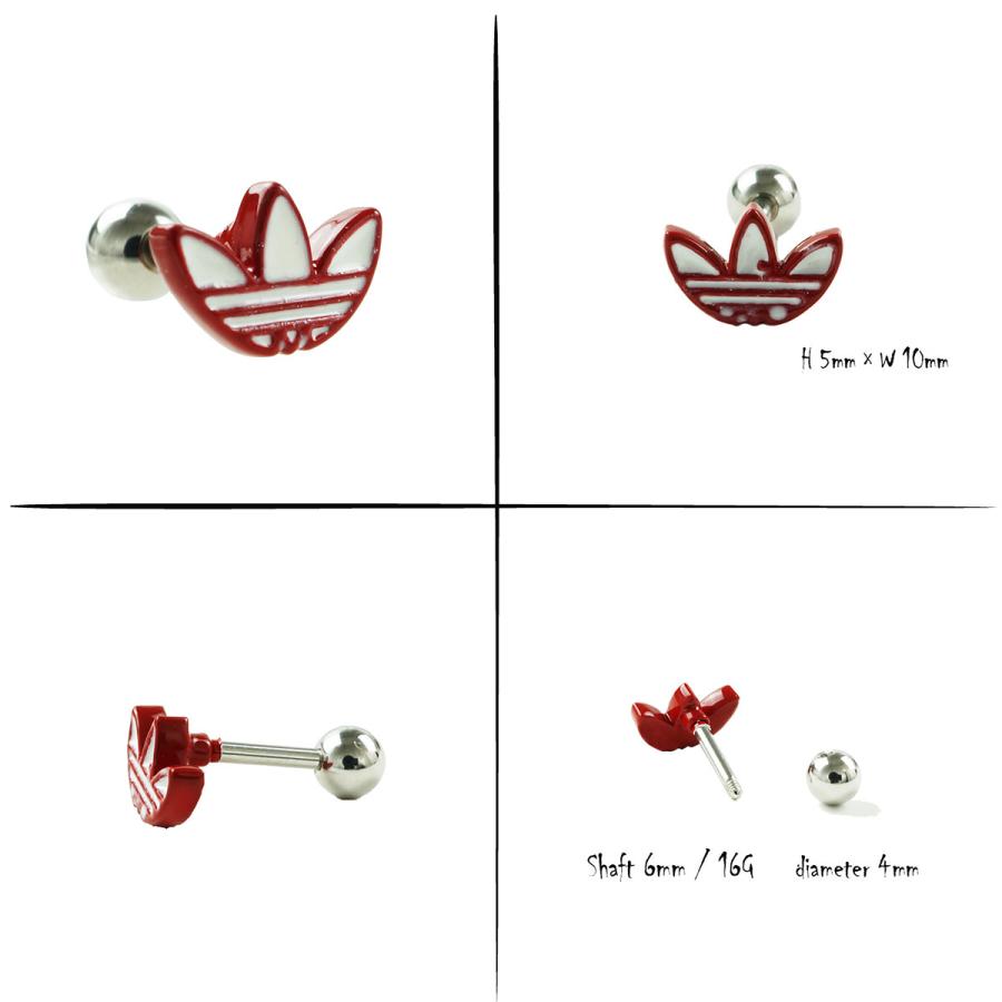 片耳用 1個売り Adidas アディダス モチーフボディピアス ステンレス 16g サージカルステンレス316l メンズ レディース ユニセックス アクセサリー Mbs02 Atk21 通販 Yahoo ショッピング
