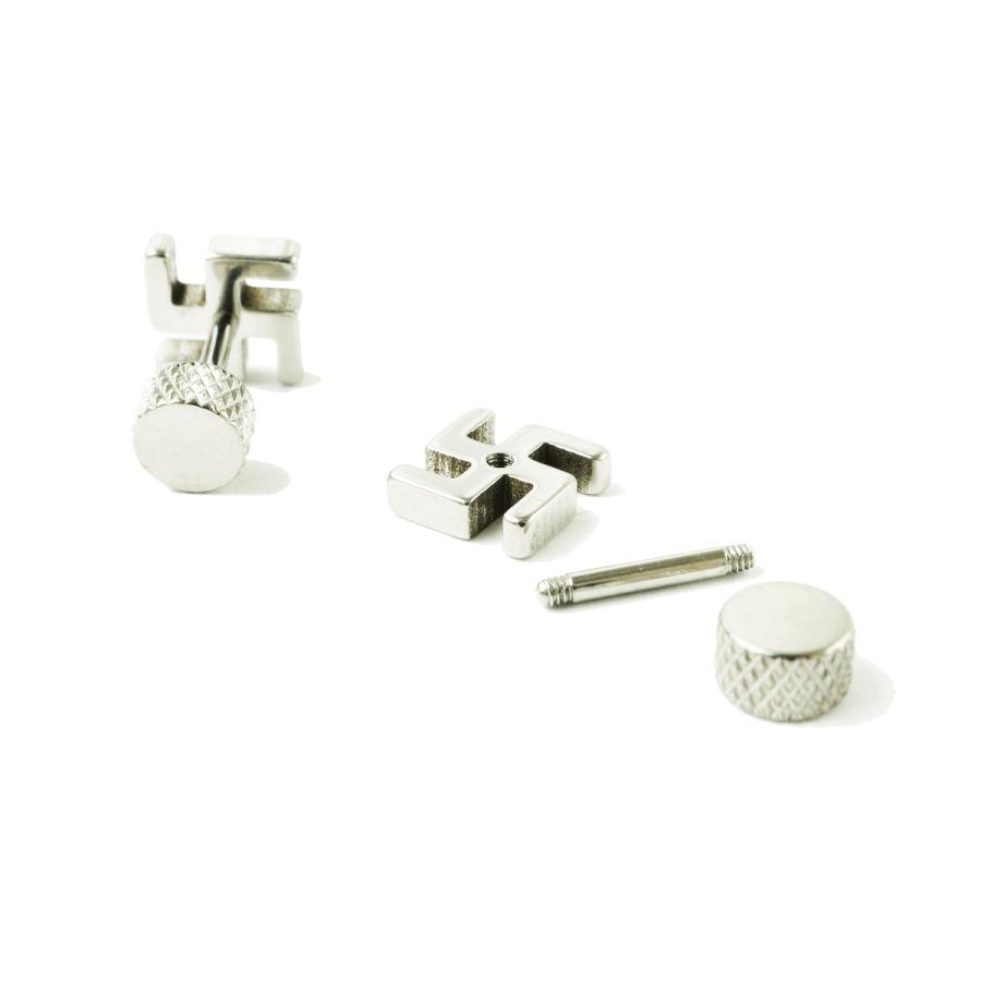 両耳用 2点セット 卍 まんじ モチーフ 16g ステンレスピアス スレートバーベル 軟骨 ボディピアス メンズ レディース ユニセックス アクセサリー Mps Atk21 通販 Yahoo ショッピング