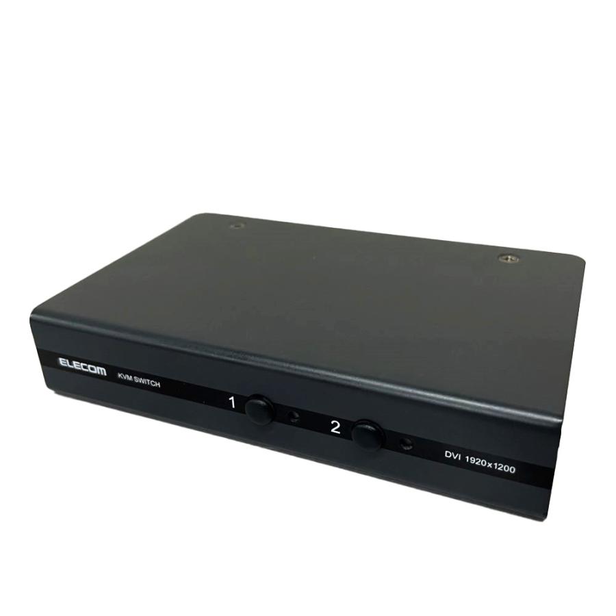 未開封品】エレコム DVI対応パソコン切替器 KVM-DVHDU2 エレコム