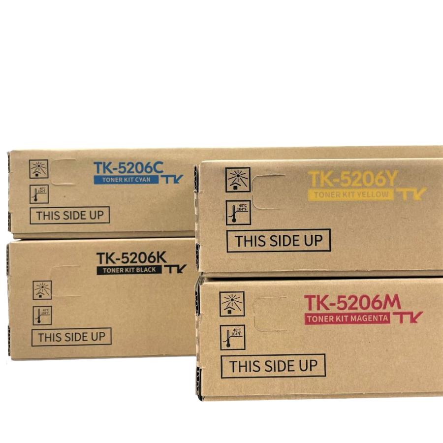 送料無料【4色セット】京セラ TK-5206K, C,M,Y 純正トナー・新品 京セラ 純正トナーキット TK-5206K、TK-5206C、TK-5206M、TK
