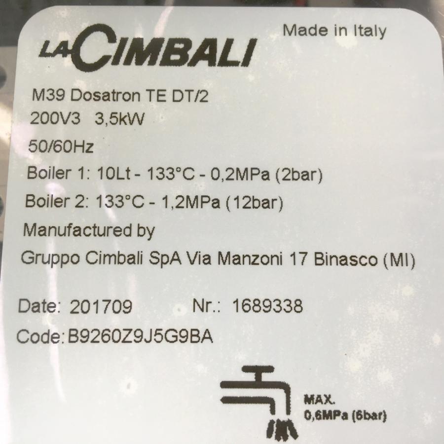 JY 美品 LA CIMBALI（チンバリ）FMI エフ・エム・アイ M39TE-DT/2(TS