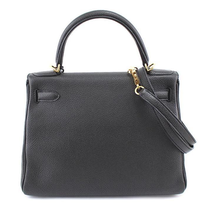 HERMES（エルメス） 広尾店 美品 ケリー28 トゴ 黒 ゴールド金具 Q刻印