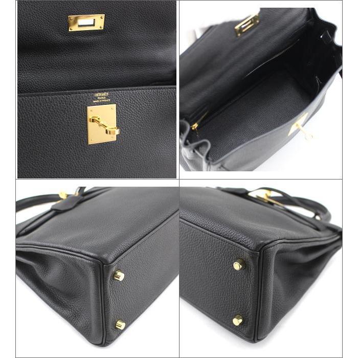 HERMES（エルメス） 広尾店 美品 ケリー28 トゴ 黒 ゴールド金具 Q刻印 