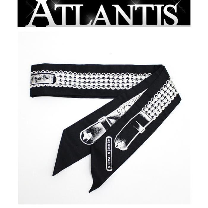 HERMES ツイリー トレゾールドゥメドール 黒 ブラック 《美品》 希少品  