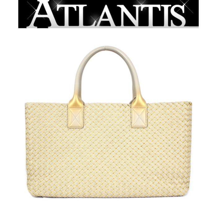 ボッテガヴェネタカバMMトートイントレチャートゴールド