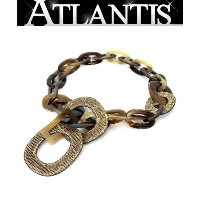 広尾店】極美品 エルメス HERMES バッファローホーン ネックレス  