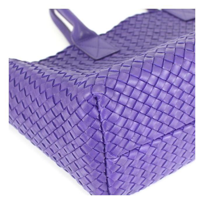 世界の ボッテガヴェネタ 広尾店 未使用 Bottega パープル トートバッグ イントレチャート カバmm Veneta トートバッグ Floridapace Gov