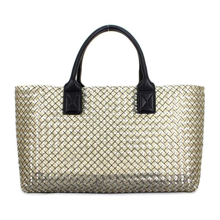 【広尾店】未使用 ボッテガヴェネタ BOTTEGA VENETA 限定500個 カバMM イントレチャート トートバッグ クリア 10506