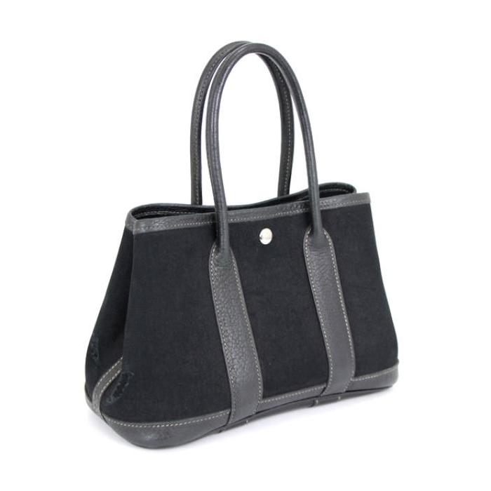 広尾店 】希少 エルメス HERMES ガーデンパーティTTPM 黒 トートバッグ  