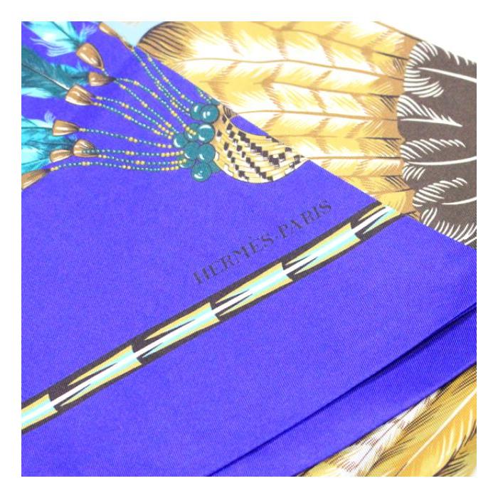 広尾店】エルメス HERMES マキシツイリー ブラジル ブルー系 羽 