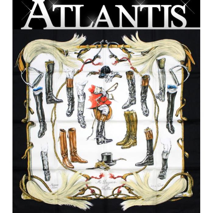 HERMES 【広尾店】レア エルメス カレ90 【A propos de Bottes