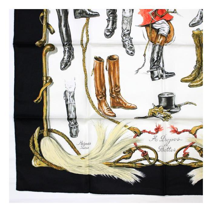 HERMES 【広尾店】レア エルメス カレ90 【A propos de Bottes ブーツ