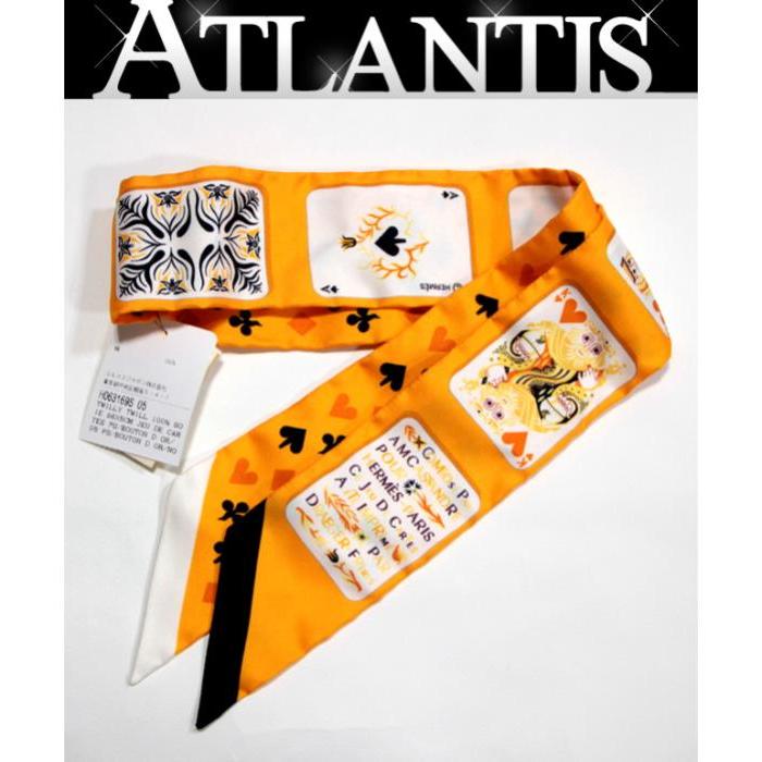 広尾店】エルメス HERMES ツイリー スカーフ トランプ柄 イエロー