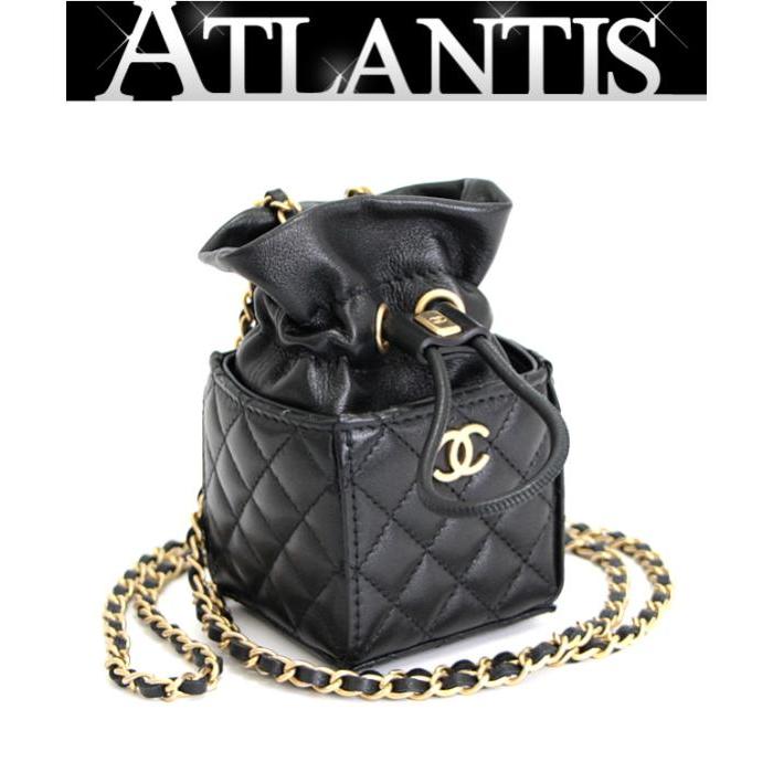 シャネル マトラッセ ミニ巾着チェーンショルダーバッグ 