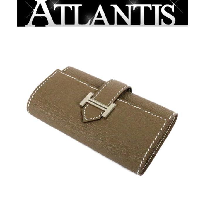 【新品未使用】エルメス ベアン　4連 キーケース エトープ　SV金具　W刻印 HERMES 【広尾店】未使用 エルメス ベアン 4連 キーケース