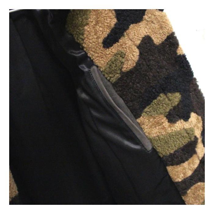 SAINT LAURENT カモフラージュ ボア ダッフルコート 21AW SAINT