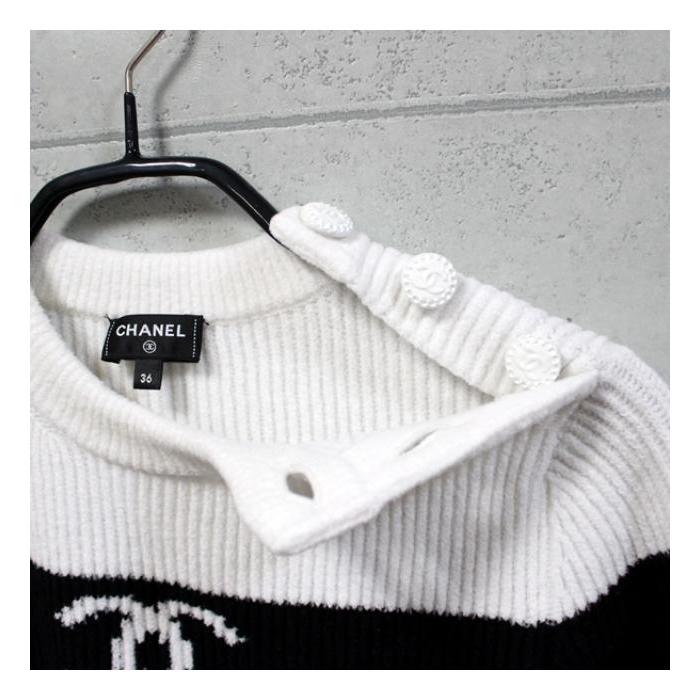 CHANEL シャネル　可愛いプルオーバー　ウールセーター　44 七分袖 CHANEL シャネル可愛いプルオーバーウールセーター44 七分袖