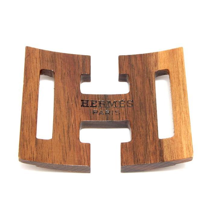 HERMES 【広尾店】美品 エルメス ウッド スカーフ 留め バックル 12073