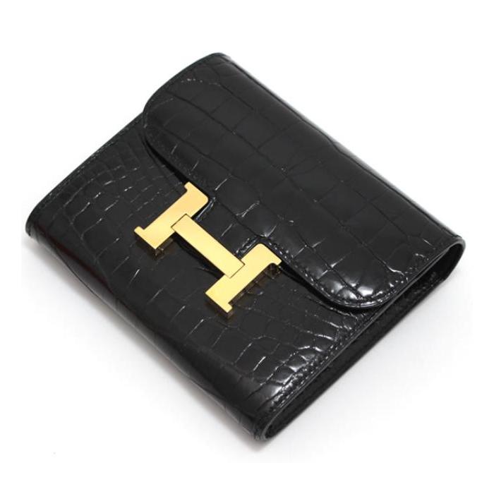 HERMES 【広尾店】エルメス コンスタンス コンパクト クロコ 黒 HERMES 【広尾店】エルメス コンスタンス コンパクト クロコ 黒
