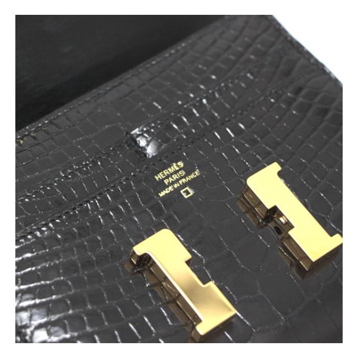 【極美品】 HERMES エルメス ドーフィンコンスタンス ブラック 黒 エルメス HERMES コンスタンスミニ K刻 ブラック ピンクゴールド金具